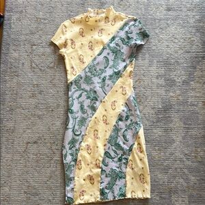 Urban Outfitters Floral Patchwork Mini Dress